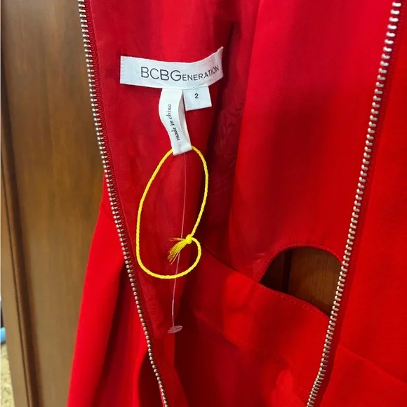 NWOT BCBGeneration Vibrant Red Mini Dress - Picture 8 of 11